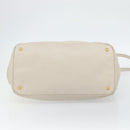 PRADA Handtas Leer 2-weg Ivoor Goud Authentiek 182009-5