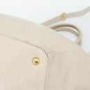 PRADA Handtas Leer 2-weg Ivoor Goud Authentiek 182009-15