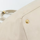 PRADA Handtas Leer 2-weg Ivoor Goud Authentiek 182009-18