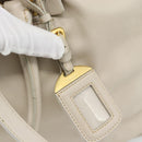 PRADA Handtas Leer 2-weg Ivoor Goud Authentiek 182009-19