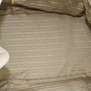 PRADA Handtas Leer 2-weg Ivoor Goud Authentiek 182009-10