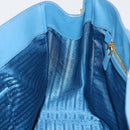 PRADA Galleria Hand Bag Safiano Leather Blue Gold Auth 182011V-20