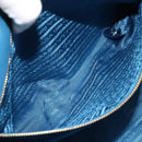 PRADA Galleria Hand Bag Safiano Leather Blue Gold Auth 182011V-22