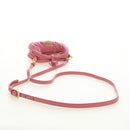 Miu Miu Matelassé Wonder Schulterbeutel Leder 2-Wege Pink Gold Auth 182012SAM-10