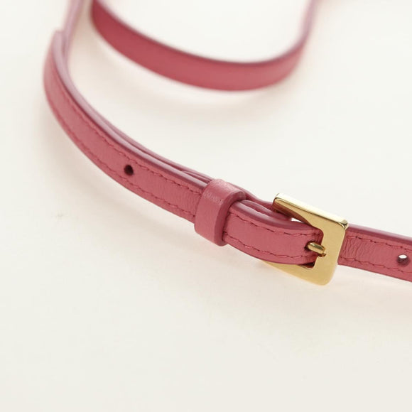 Miu Miu Matelassé Wonder Schulterbeutel Leder 2-Wege Pink Gold Auth 182012SAM