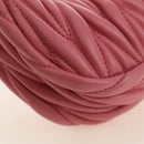Miu Miu Matelassé Wonder Schulterbeutel Leder 2-Wege Pink Gold Auth 182012SAM-14