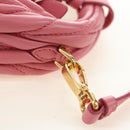 Miu Miu Matelassé Wonder Schulterbeutel Leder 2-Wege Pink Gold Auth 182012SAM-19