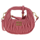 Miu Miu Matelassé Wonder Schulterbeutel Leder 2-Wege Pink Gold Auth 182012SAM-2