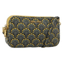 Miu Miu Shoulder Bag Leather Gray Gold Auth 182013A-1