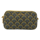 Miu Miu Shoulder Bag Leather Gray Gold Auth 182013A-2
