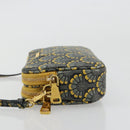 Miu Miu Shoulder Bag Leather Gray Gold Auth 182013A-5