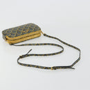 Miu Miu Shoulder Bag Leather Gray Gold Auth 182013A-7