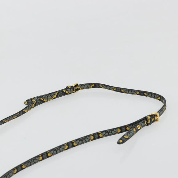 Miu Miu Shoulder Bag Leather Gray Gold Auth 182013A