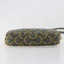 Miu Miu Shoulder Bag Leather Gray Gold Auth 182013A-9
