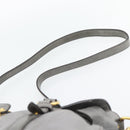 Miu Miu Hand Bag Leather 2way Gray Gold Auth 182014SAM-15