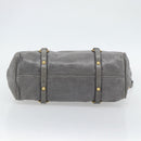 Miu Miu Hand Bag Leather 2way Gray Gold Auth 182014SAM-5