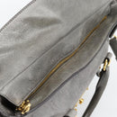 Miu Miu Hand Bag Leather 2way Gray Gold Auth 182014SAM-9