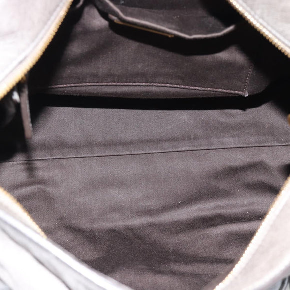 Miu Miu Hand Bag Leather 2way Gray Gold Auth 182014SAM