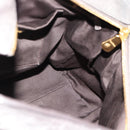 Miu Miu Hand Bag Leather 2way Gray Gold Auth 182014SAM-24