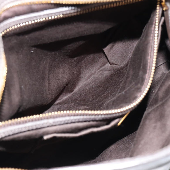 Miu Miu Hand Bag Leather 2way Gray Gold Auth 182014SAM