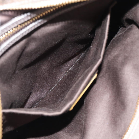 Miu Miu Hand Bag Leather 2way Gray Gold Auth 182014SAM