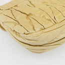 Miu Miu Matelasse Hand Bag Leather 2way Yellow Gold Auth 182016V-18