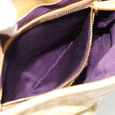 Miu Miu Matelasse Hand Bag Leather 2way Yellow Gold Auth 182016V-24