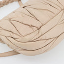 Miu Miu Matelasse Hand Bag Leather 2way Pink Gold Auth 182017A-15