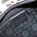 Christian Dior Canage Lady Dior Handtasche Nylon Beige Silber Auth 182018V-19