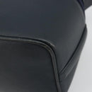 Christian Dior Vanity Hand Bag Leather Navy Gold Auth 182020A-13