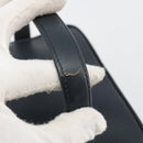 Christian Dior Vanity Hand Bag Leather Navy Gold Auth 182020A-9