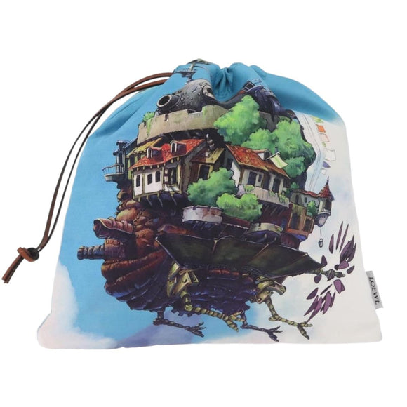 LOEWE Studio Ghibli Kollaboration Geldbörse Beutel Nylon Blau Auth 182024SM