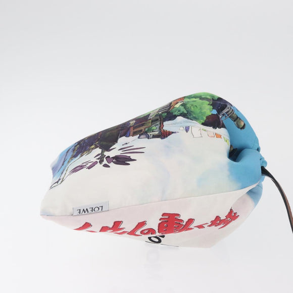 LOEWE Studio Ghibli Kollaboration Geldbörse Beutel Nylon Blau Auth 182024SM