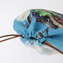 LOEWE Studio Ghibli Kollaboration Geldbörse Beutel Nylon Blau Auth 182024SM-6