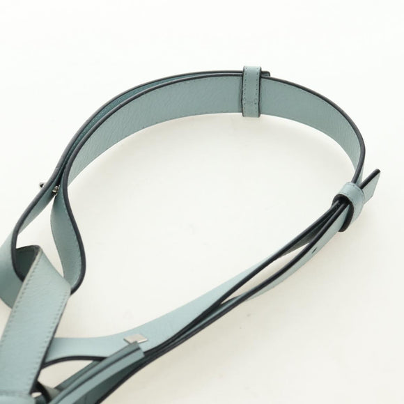 LOEWE Hammock Medium Handtas Leer 2way Lichtblauw Zilver Auth 182026V