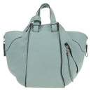 LOEWE Hammock Medium Handtas Leer 2way Lichtblauw Zilver Auth 182026V-13