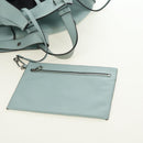 LOEWE Hammock Medium Handtas Leer 2way Lichtblauw Zilver Auth 182026V-26