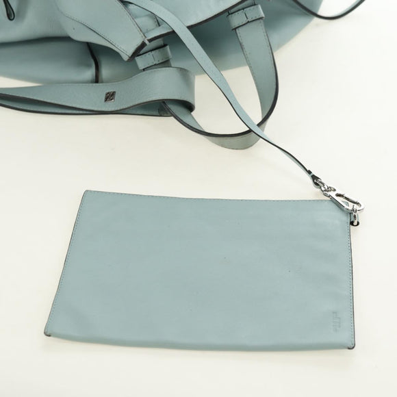 LOEWE Hammock Medium Handtas Leer 2way Lichtblauw Zilver Auth 182026V