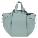 LOEWE Hammock Medium Handtas Leer 2way Lichtblauw Zilver Auth 182026V-2
