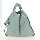 LOEWE Hammock Medium Handtas Leer 2way Lichtblauw Zilver Auth 182026V-3