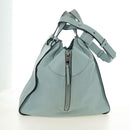 LOEWE Hammock Medium Handtas Leer 2way Lichtblauw Zilver Auth 182026V-4