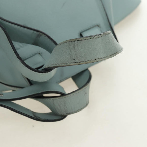 LOEWE Hammock Medium Handtas Leer 2way Lichtblauw Zilver Auth 182026V