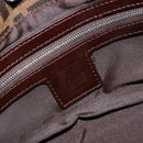 FENDI Zucca Canvas Mamma Baguette Shoulder Bag Black Brown Auth 182028SAM-21