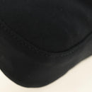 FENDI Mamma Baguette Schultertasche Baumwolle Schwarz Silber Auth 182029SAM-14