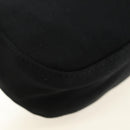 FENDI Mamma Baguette Schultertasche Baumwolle Schwarz Silber Auth 182029SAM-16