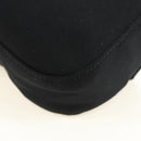 FENDI Mamma Baguette Schultertasche Baumwolle Schwarz Silber Auth 182029SAM-17