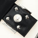 FENDI Mamma Baguette Schultertasche Baumwolle Schwarz Silber Auth 182029SAM-19