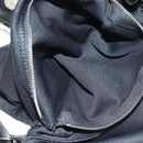 FENDI Mamma Baguette Schultertasche Baumwolle Schwarz Silber Auth 182029SAM-24