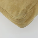 FENDI Mamma Baguette Umhängetasche Wildleder Beige Gold Original 182030V-14