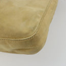 FENDI Mamma Baguette Umhängetasche Wildleder Beige Gold Original 182030V-15